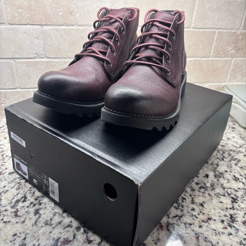Sorel Mad Brick Chukka Waterproof Men's Dark Redwood Leather Lace Up Boots
